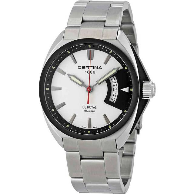 Certina DS Royal Men's Quartz Watch, Black Dial, Stainless Steel Bracelet
