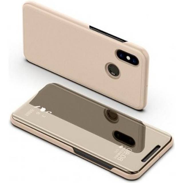 Samsung Galaxy A20E Fodral View Cover Guldfärgat