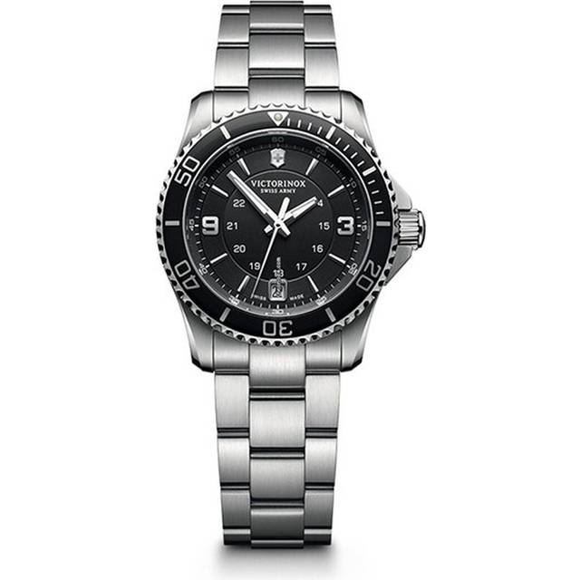 Victorinox Maverick Small Women's Watch - Black Dial, Stainless Steel Bracelet (Model V241701)