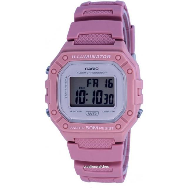 Casio Youth Digital Resin Quartz W-218HC-4A W218HC-4 Women's Watch