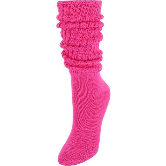 CTM Women's Super Soft Heavy Slouch Socks (1 Pair) - Hot Pink one size (one size)