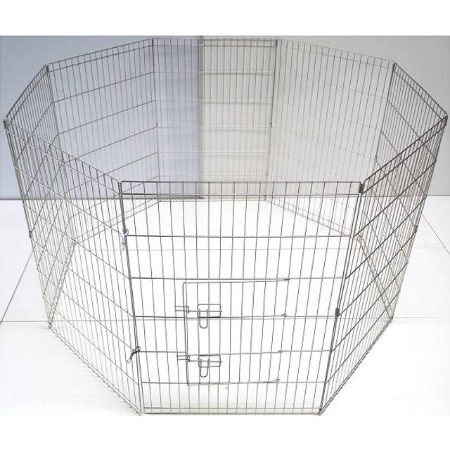 (X-Large) Puppy Play Pen Pet Enclosure Ã¢ÂÂ Silver