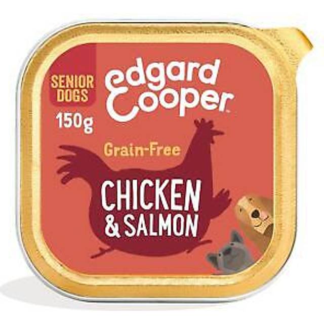 Edgard & Cooper Natural Wet Senior Dog Food - 11 x 150g - Chicken & Salmon - Grain Free, Protein & Healthy