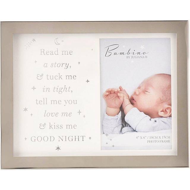 Bambino Read Me A Story Metal Plated Photo Frame (4"x6") - Silver