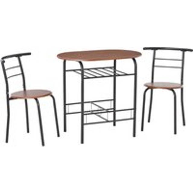 Homcom Mdf 2 Person Dining Table Set 2-seater Bar Stool And Table Set