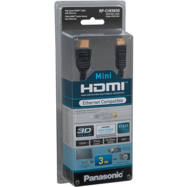Panasonic RP-CHEM30 3m Mini HDMI Cable-Ethernet
