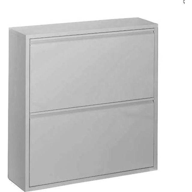 Jan Kurtz - Double Large 2 Shoe Cabinet - silber/76x77x22cm - silver (22.0 x 76.0 x 77.0cm)