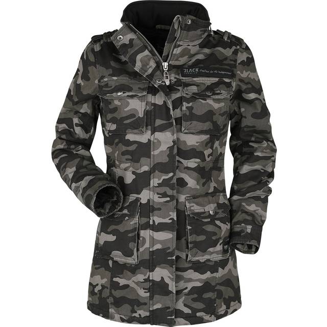 Black Premium by EMP Vinterjacka - Ladies Field Jacket - S L - för Dam - Mörk-camo