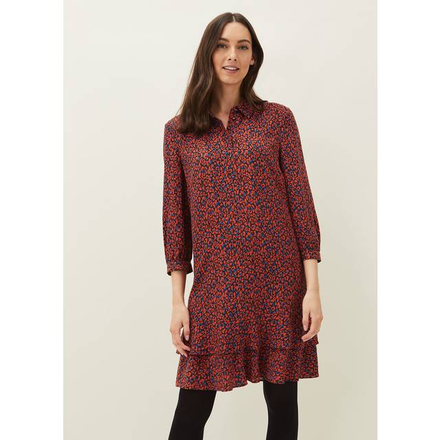 Phase Eight Women's Penele Animal Print Dress - Spice/Ink - 12