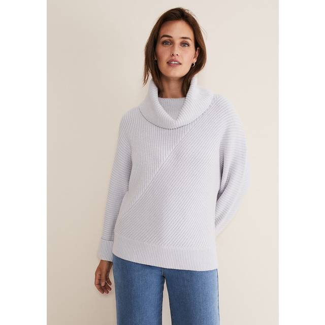 Phase Eight Women's Suri Cowl Neck Knit Jumper - Ice Blue - M