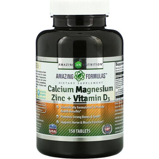 Amazing Nutrition  Amazing Formulas  Calcium Magnesium Zinc + Vitamin D3  150 Tablets
