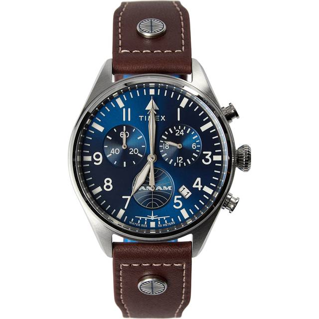 Timex Gents x Pan Am 42mm Leather Strap Watch TWG030000
