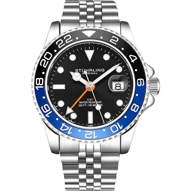 Stührling Aquadiver 3968.1 - Herr - 42 mm - Analogt - Quartz - Mineralglas - Black (22 mm)