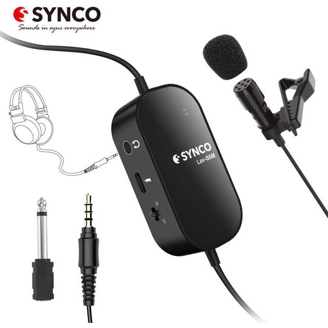 Lavalier Clip-on Lapel Microphone with 3.5mm Audio Monitoring 6M Cable Omnidirectional Condenser Mic Support USB