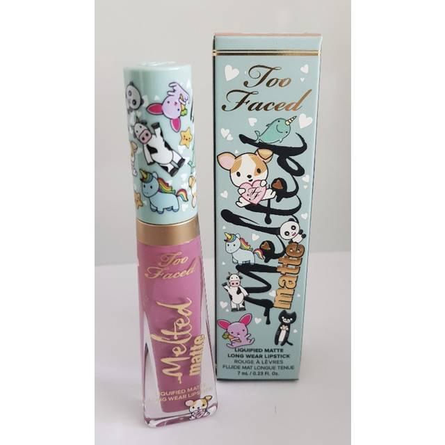 too faced liquified matte long wear lipstick 7ml melted clover