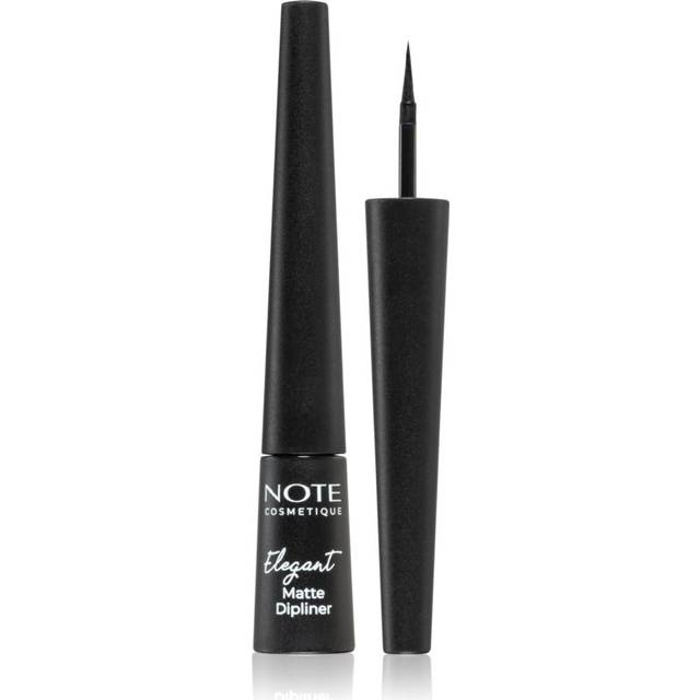 Note Cosmetique Note Cosmetique Elegant Matte Dipliner Flydende eyeliner med en metallisk mat finish 01 Coal Black 2,5 ml