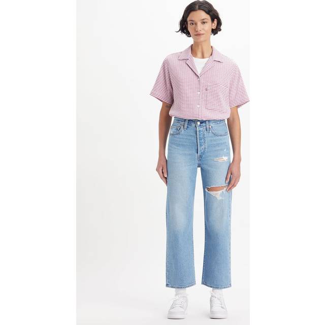 Levi's dam Jeans Ribcage Straight Ankle, I mitten W skada, 24W / 29L