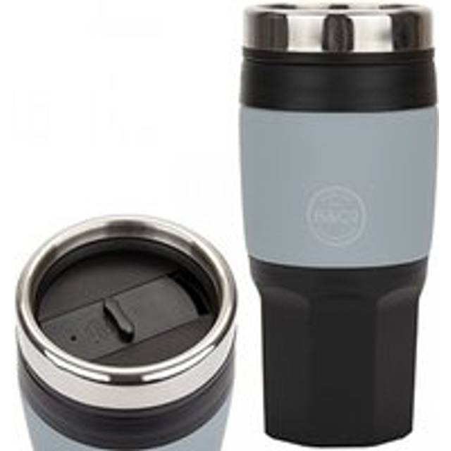 B&Co 400ml 14oz Insulated Thermal Camping Hiking Travel Mug Cup - Black