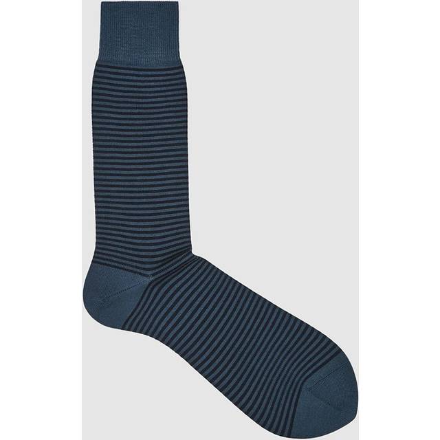 Reiss Mario Stripe Print Cotton Blend Socks