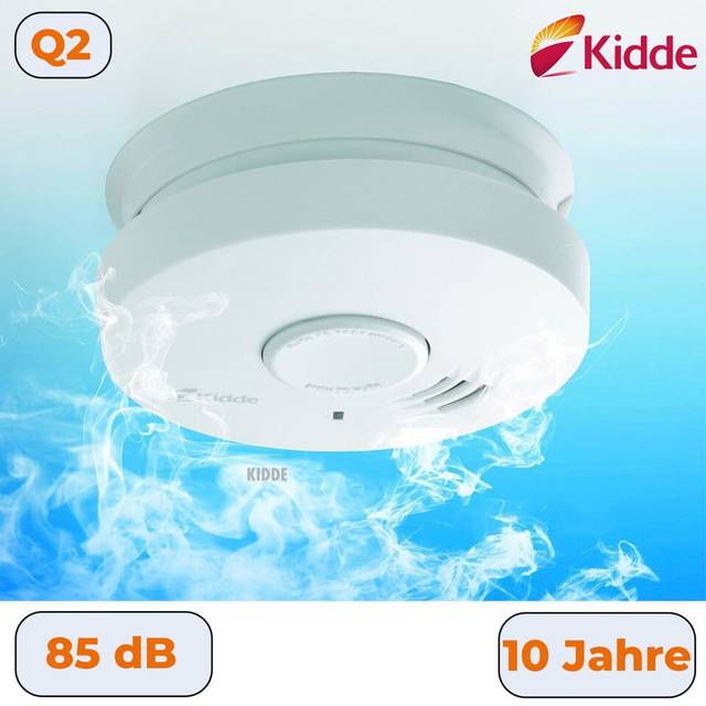 Kidde 10y29 optical smoke alarm with sealed 10 year lithium battery twin pack