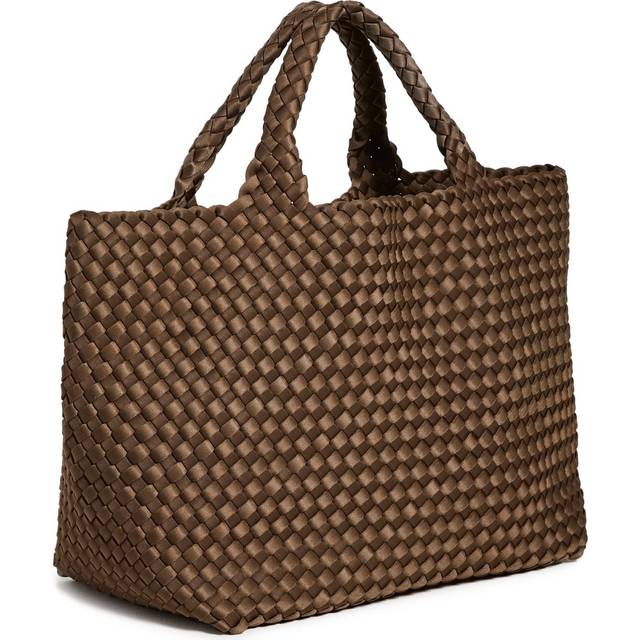 Naghedi Womens Mink St. Barths Medium Woven Tote Bag - MINK