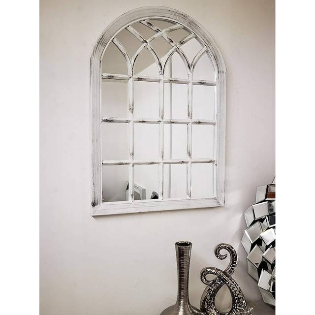 Large Silver Heart Mirror - Silver