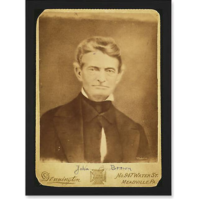 Paintings Portrait John Brown Abolitionist Slavery USA Artwork Framed Wall Art Print A4 - Black - One Size