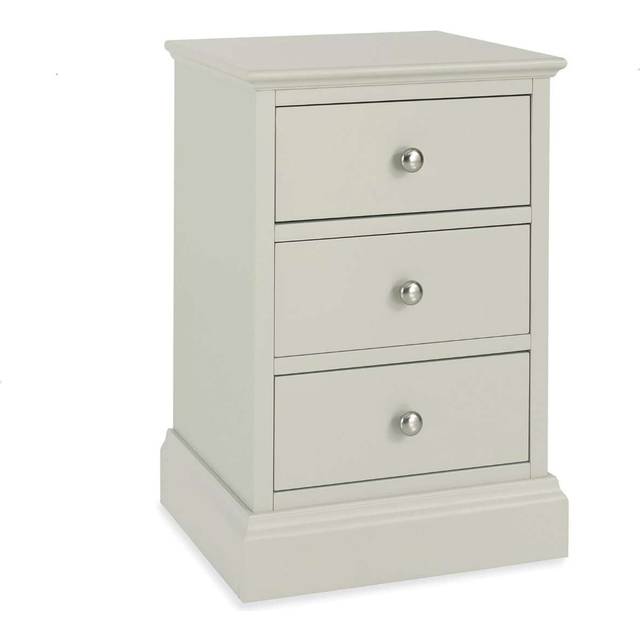 Bentley Designs Rigby Cotton 3 Drawer Nightstand, Grey