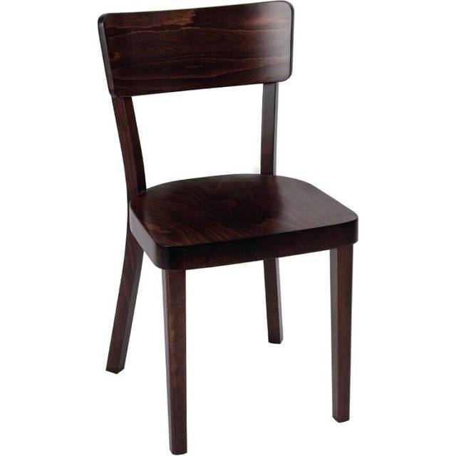 Fameg Plain Side Chairs Walnut Finish (Pack of 2)