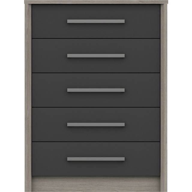 Grasmere 5 Drawer Chest - Dark Grey