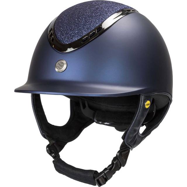 Riding helmet with knob Back on Track EQ3 Pardus Smooth Top - Bleu