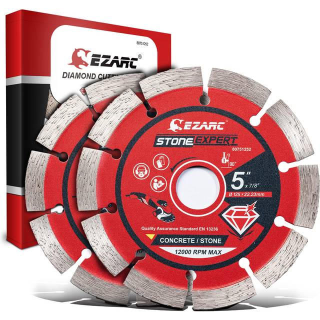 EZARC diamond blade disc 125mm for concrete bricks granite masonry, 2pack