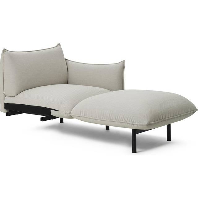 Normann Copenhagen - Ark Modular Sofa 420 Chaise Longue Right Armrest Black Steel, Steelcut Trio 205 - Modulsoffor &amp; Hörnsoffor - Simon Legald - Beige - Dun/Metall/Textilmaterial/Skum