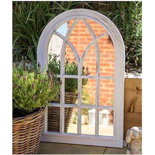 Toscana Wall Mirror - White Brushed Grey