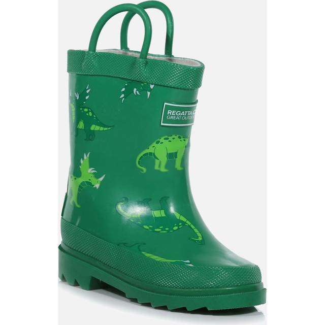 (13 UK Child, Jellybean Green) Regatta Great Outdoors Childrens/Kids Minnow Patterned Wellington Boots