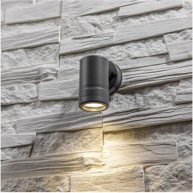 CGC VALENTINE Dark Grey Outdoor Single Spot Cylinder Wall Ligh