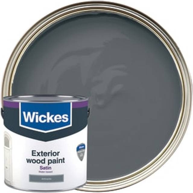 Wickes Exterior Satin Paint - Anthracite - 2.5L - Anthracite Grey