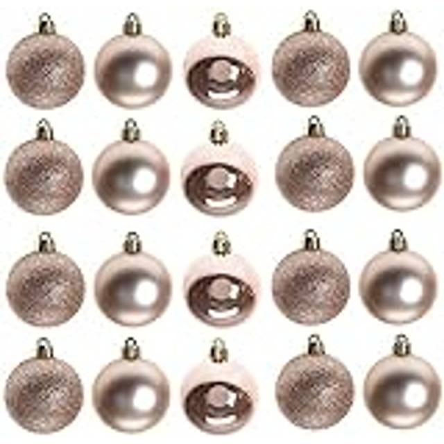 (12Pcs, Rose Gold) 50mm Christmas Baubles Shatterproof,Tree Decorations