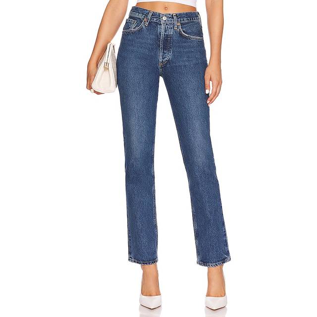 AGOLDE Lana Mid Rise Straight in Sphere - Denim-Medium. Size 25 (also in 26, 27, 28, 29, 30, 31, 32, 33, 34). (25)