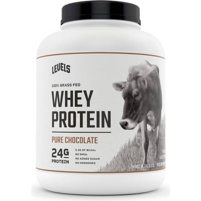 Levels  Grass Fed Whey Protein Powder  Pure Chocolate  5lb (2.27 kg)