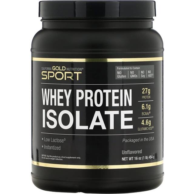 California Gold Nutrition  Sport  Whey Protein Isolate  Unflavored  1 lb (454 g)