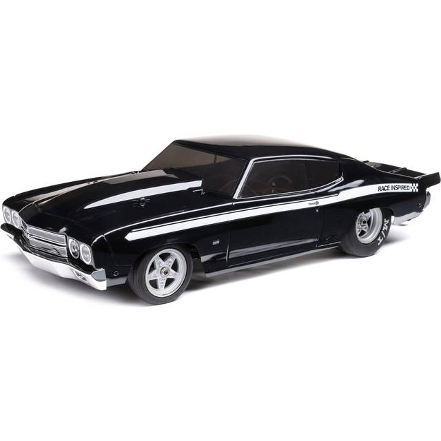 Losi RC Car 1/16 1970 Chevelle 2 Wheel Drive Mini No Prep Drag Car RTR Includes Everything Needed no Other purchases Required Black LOS01023T2