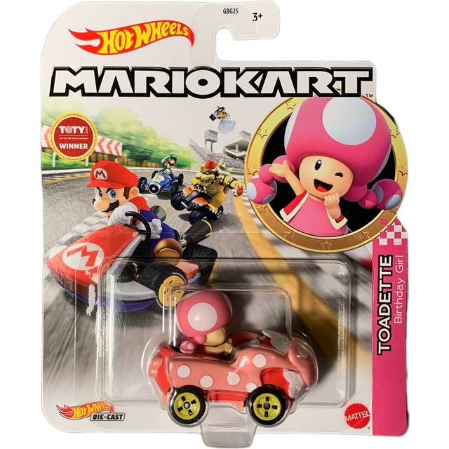 Hot Wheels Mario Kart Toadette with Birthday Girl Kart