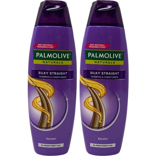 Lot of 2 Palmolive Naturals Silky Straight Shampoo & Conditioner Frizzy/Wavy Hair 180ml