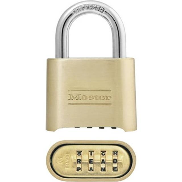 Master Lock Padlock  Set Your Own Letter Combination Lock  2 in. Wide  175DWD  1- inch  Tan
