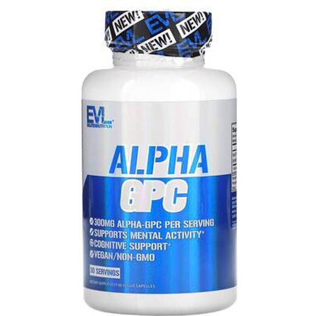EVLution Nutrition  Alpha GPC  60 Veggie Capsules (300 mg per Capsule)