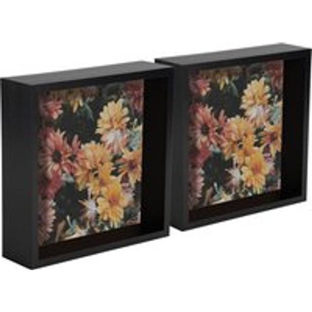 Nicola Spring - 3D Deep Box Photo Frames - Black (21cm H x 21cm W x 3cm D)