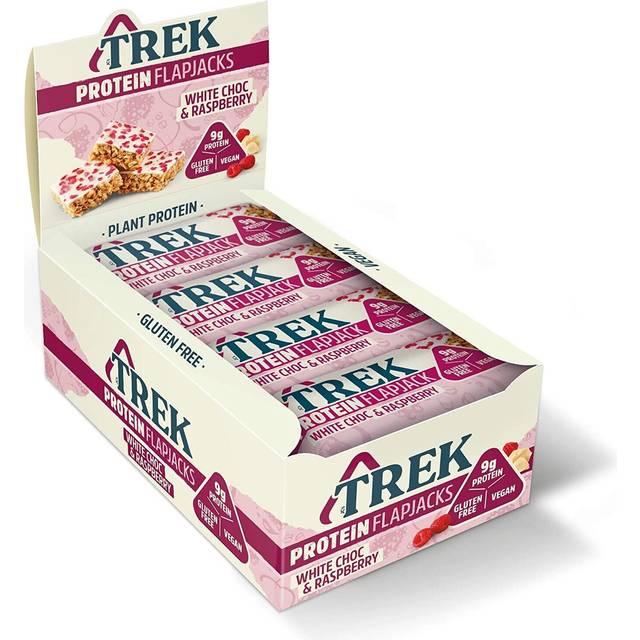 TREK White Chocolate & Raspberry Protein Flapjack 16x 50g