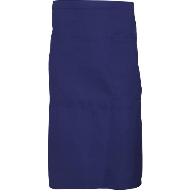(One Size, Navy Blue) Dennys Adults Unisex Catering Waist Apron With Pocket (Pack of 2)