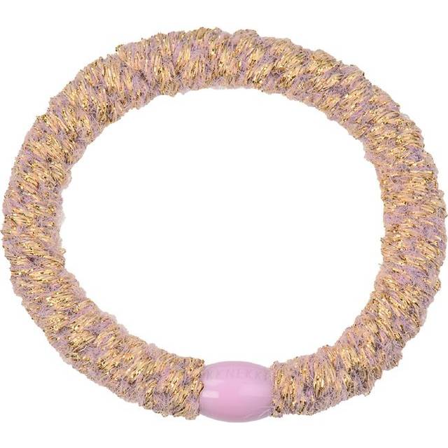 Kknekki Hårsnodd - Rosa m. Velour/Glitter - Kknekki - One Size - Håraccessoarer